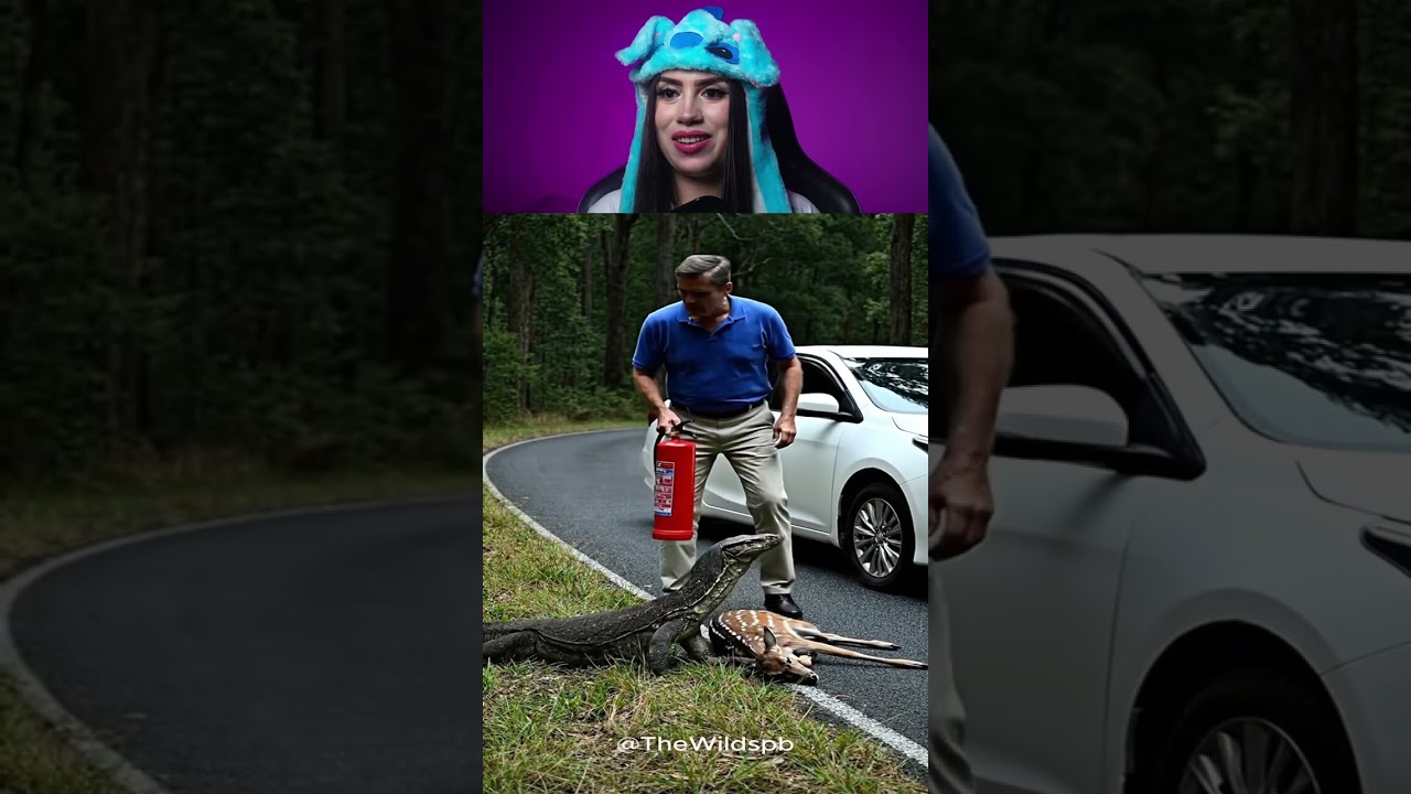 Um homem RESGATA um filhote de cervo 🥹 IB @TheWilds