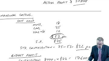 ACCA F5 Basic Variance Analysis - Marginal Costing