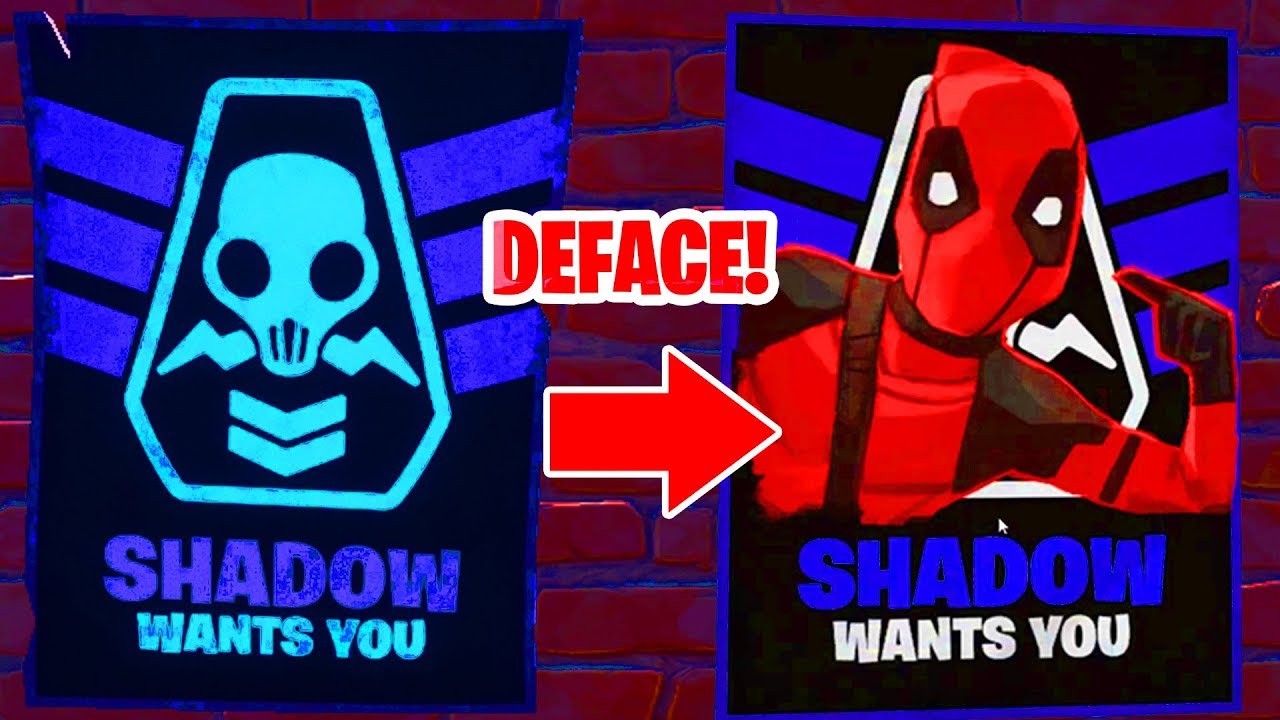 Deface GHOST or SHADOW recruitment posters Fortnite