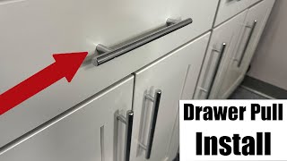 Cabinet Drawer Handle Installation - How to Install Drawer Pull without a Jig!