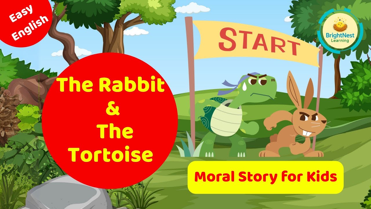 The Rabbit and The Tortoise | Easy Moral Story for Kids | English ...