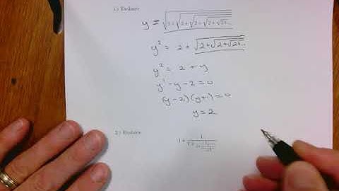 5 Minute Math Episode 1 Nested Roots and Continued Fractions