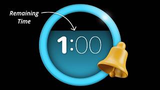 1 Minute Timer –  🔇 No Music, 🔔 Gentle Alarm
