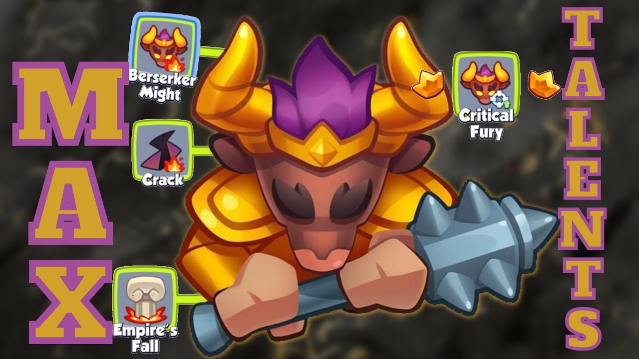 Max lvl Talents Minotaur | Left talents | Best Deck | full video - Rush Royale