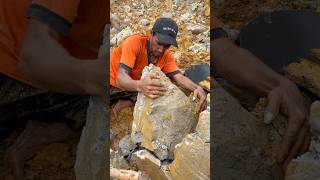 The moment the hidden gold nugget was discovered #goldmining #moments #goldnugget #short
