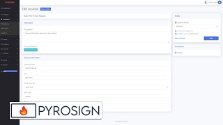 Display Locations Manager Overview for Free Digital Signage App PyroSign.com