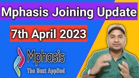 Mphasis Onboarding Update - by @Vikasteach