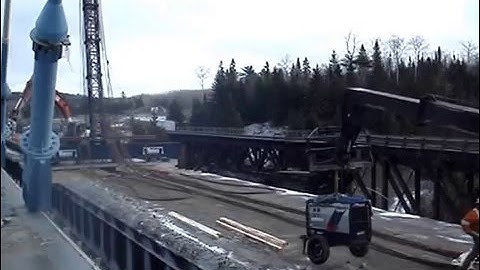 NIPIGON RIVER 1975 BRIDGE DEMOLITION 7