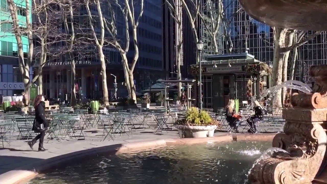Sunny morning, Bryant Park, New York (2-26-16) 