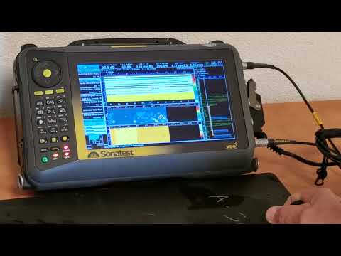 Phased Array Inspection of 4mm Carbon Fiber Panel with Roller Probe