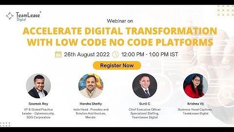 Accelerate Digital Transformation with Low Code No Code Platforms