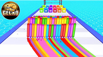 Pencil Rush  - Colorful Pencil Mobile Games Walkthrough Satisfying Mobile Games (Part 3)