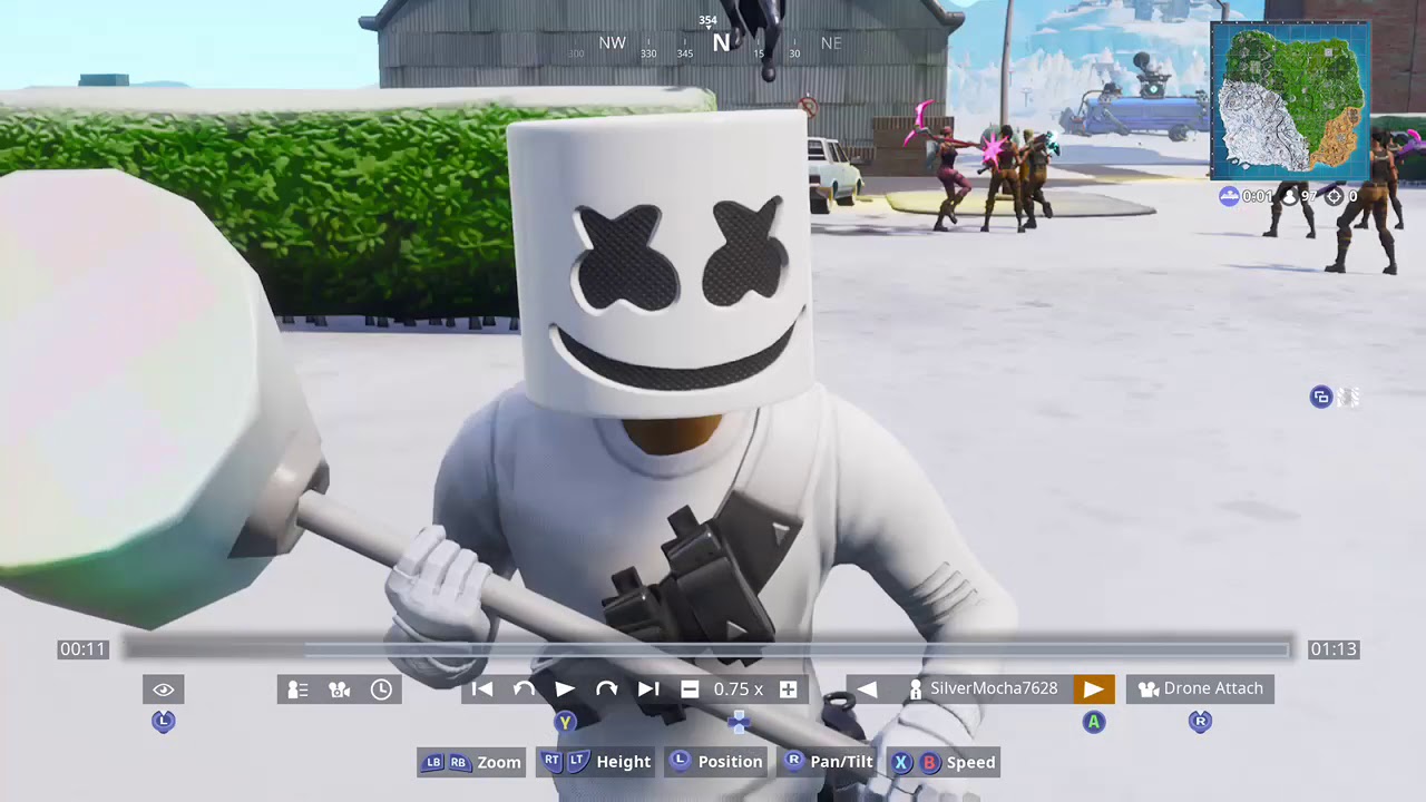 How does marshmallow face looks like in fortnite YouTube