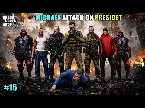 THE BIGGEST WAR EVER MICHAEL VS PRESIDENT | GTA 5 GAMEPLAY
