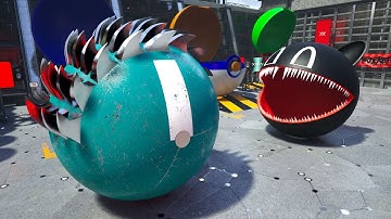 Pacman and Shredder Monster Outsmart Flying Robot Inside the Giant Mech Labyrinth