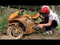 Kawasaki  nsr 50  abandoned  full restoration   restored kawasaki sport  motocycle