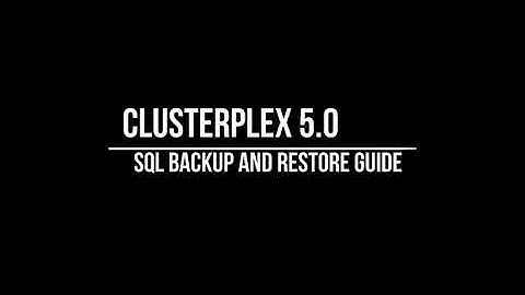 ClusterPlex v5 0 3 MS SQL 백업 & 복구 가이드 Windows