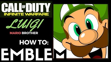 IW: HOW TO EMBLEM - LUIGI FROM MARIO BROS.  ON INFINITE WARFARE TUTORIAL