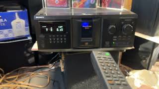 SONY CDP CX355 300 Mega Storage CD Player Changer with Remote; Tested