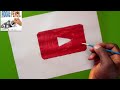 How to draw youtube logo focal pencil