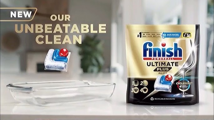 Try New Finish Ultimate Plus, our next generation of dishwashing tablet 