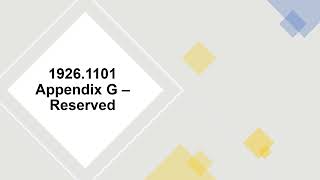 OSHA 1926.1101 Appendix G - Reserved