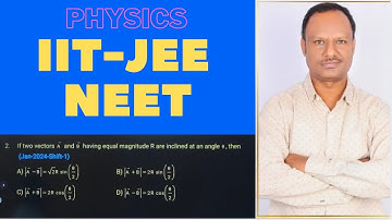 If two vectors  A and  B  having equal magnitude R are inclined at an angle  θ 