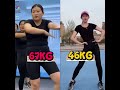 67kg and 46kg are a huge change! One person changed extreme. Lose weight for a year? #Shorts