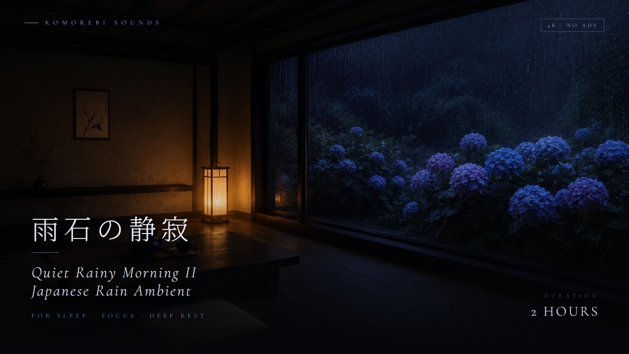 Hydrangea Lantern ☔ Japanese Modern Ambient for Sleep & Focus