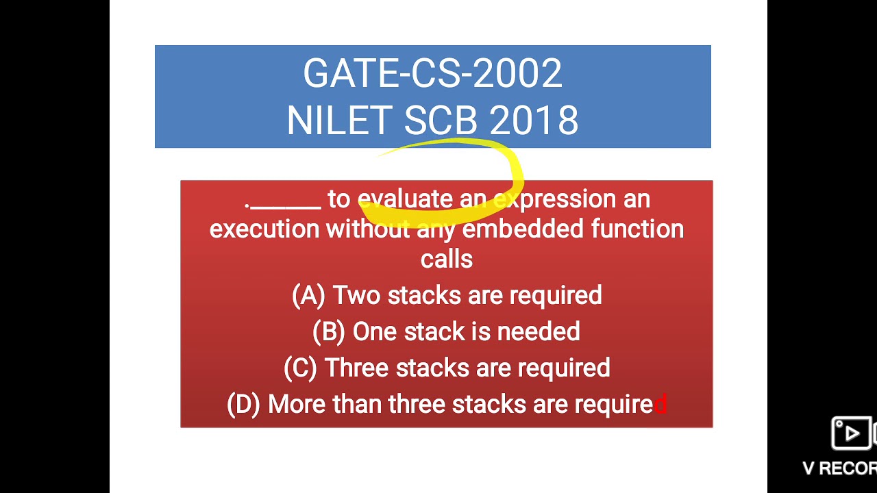 Important question of STACK DATA STRUCTURE - YouTube