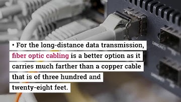 What is the Role of Fiber Optic Cabling?