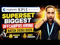 KPIT, Cognizant Superset Biggest Hiring | BTech/BSC/BCA | Batch 2026 & 2025