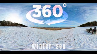 360 Video VR | Dzintari and the snowy Sea - 8k