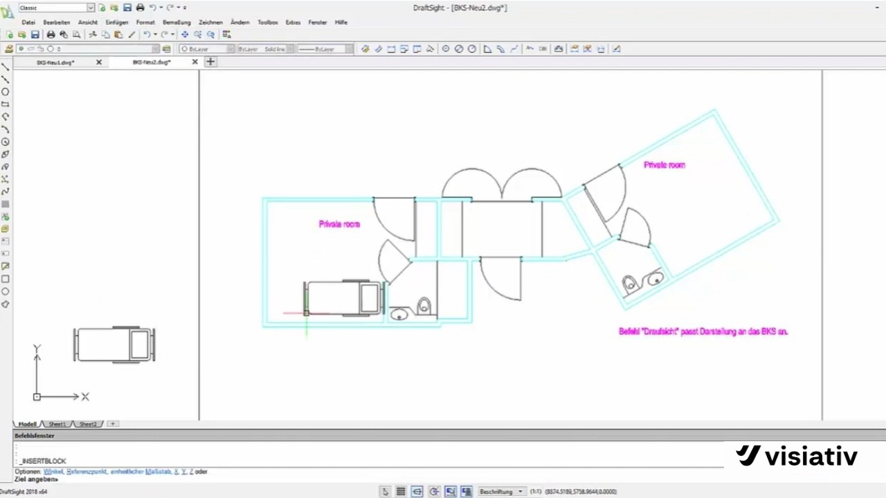 DraftSight Video Tutorial deutsch - Benutzerkoordinatensystem BKS ...