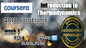COURSERA QUIZ SOLUTIONS NEW | Introduction to Thermodynamics | Week 1 Quiz Answers Coursera free