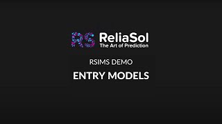 8. Rsims Entry Models - Demo Of Reliasol Intelligent Maintenance System