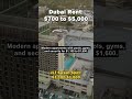 Dubai Rent: $700 to $5,000