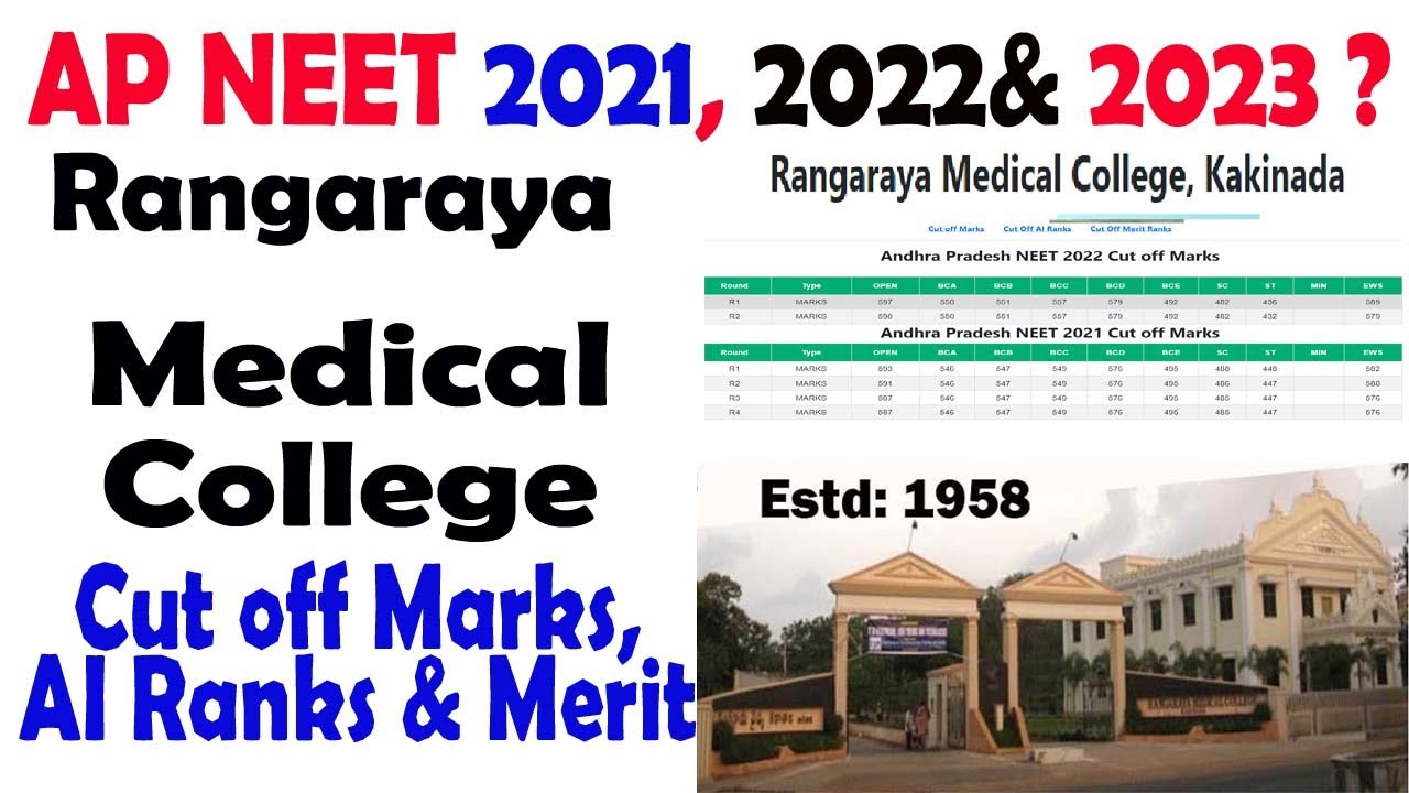 NEET 2023 | Rangaraya Medical College NEET 2022 &2021 CUTOFF MARKS & RANKS
