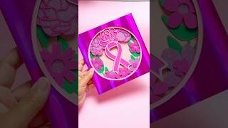 Breast Cancer Awareness Shadow Box 💖 Cricut Paper Craft Tutorial | Pink Ribbon DIY Decor #cricut