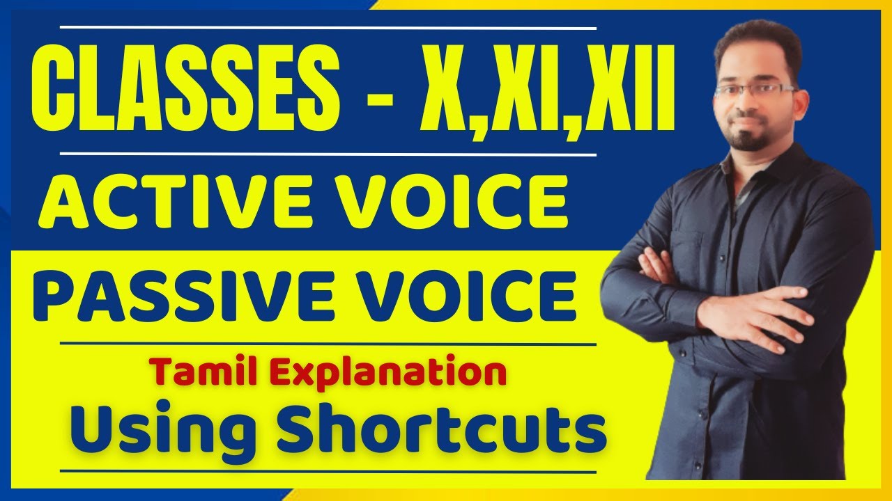 Active voice and passive voice Tricks | Active voice and passive voice in Tamil | @kalvitube