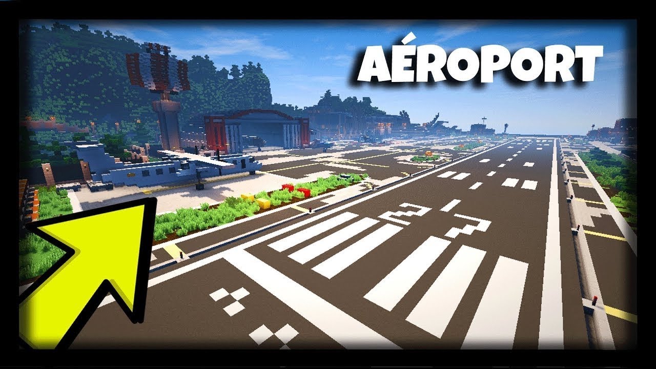 JE CONSTRUCTION AÉROPORT SUR MINECRAFT - YouTube