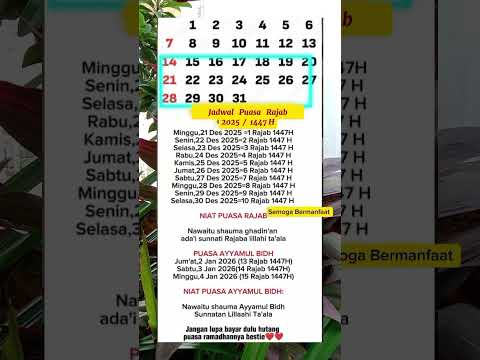 Intention to Fast Rajab