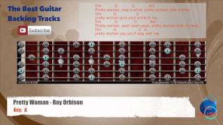 🎸 Pretty Woman - Roy Orbison Guitar Backing Track with scale, chords and lyrics