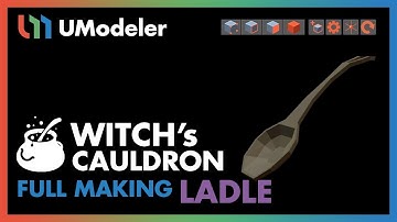 3D Modeling in Unity - Full making video of a Ladle in the Witch