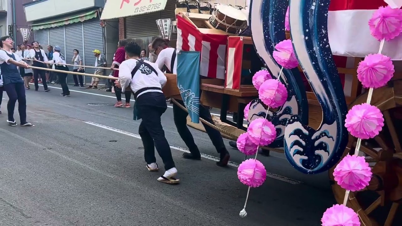 一戸まつり2024動画⑥ 一戸まつりの山車は全組全て全木製の大八車です