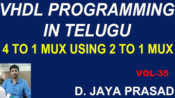 4 TO 1 MUX USING 2 TO 1 MUX || VHDL PROGRAMMING IN TELUGU|| BESTSTUDY || jaya prasad