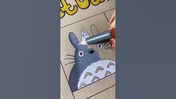 Totoro 🌱 drawing studio ghibli character #shorts