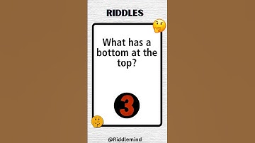 What has a bottom at the top? #shorts #riddles
