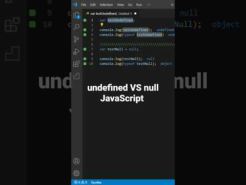 undefined and null - JavaScript #shorts #javascript #react #developer #interview
