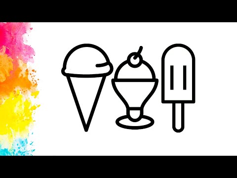 DESENHANDO E PINTANDO | SORVETE E PICOLÉ